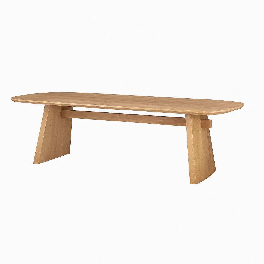 Mesa De Comedor (Natural) Tablero Mdf Estructura De Madera