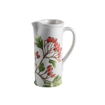 Jarra Mediana Con Asa Diseño (Hawthorn) De Cerámica