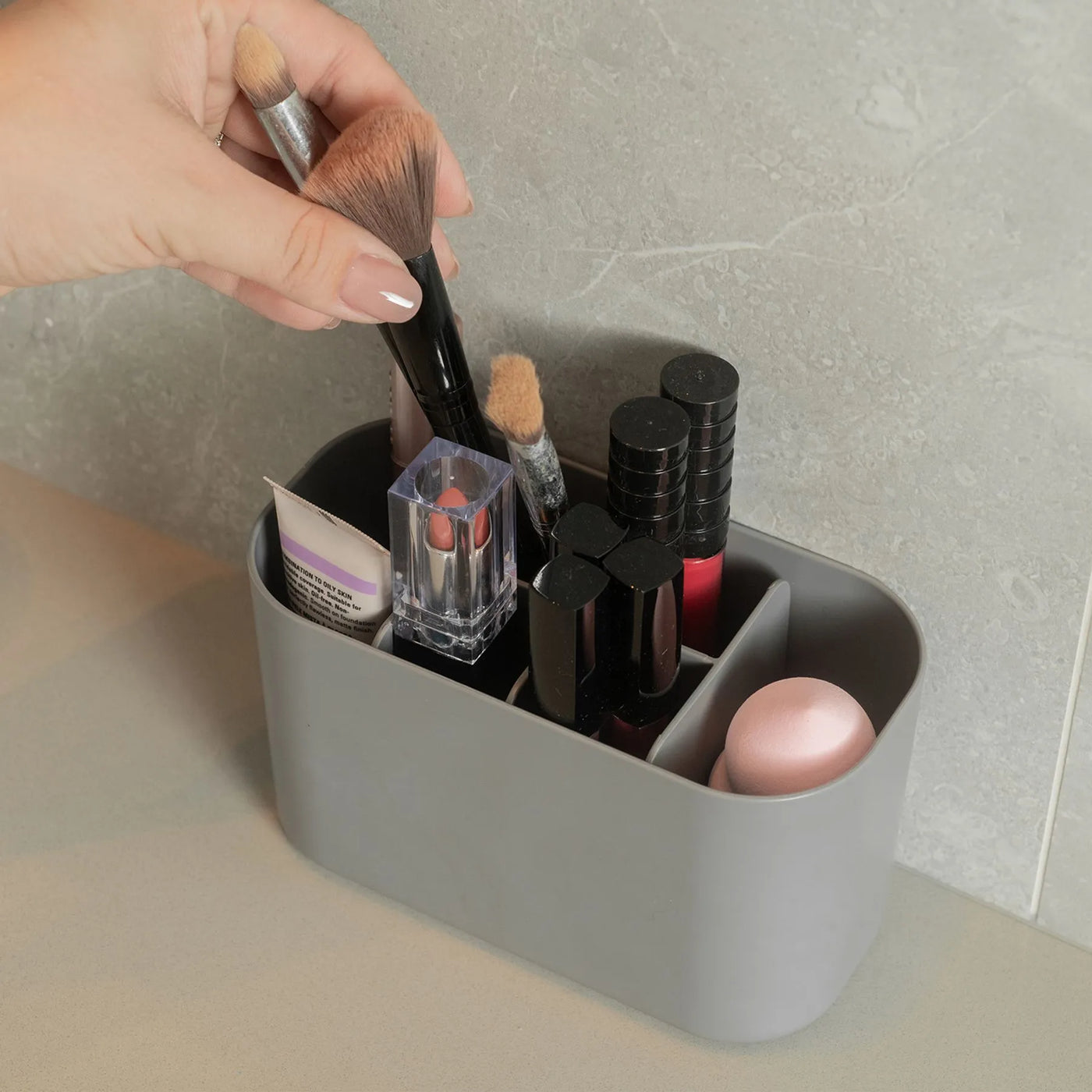 Organizador De Maquillaje (Negro) De Plástico