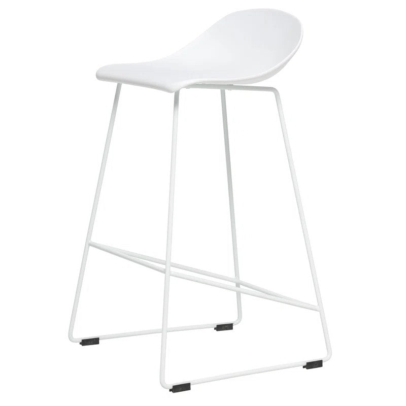 Silla Para Bar Pvc (Blanco) Con Estructura De Metal