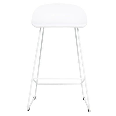 Silla Para Bar Pvc (Blanco) Con Estructura De Metal