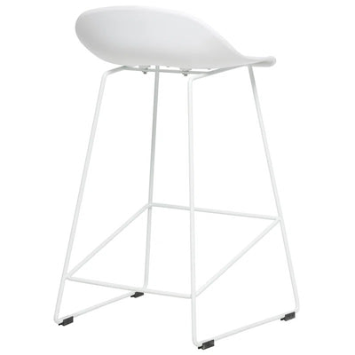 Silla Para Bar Pvc (Blanco) Con Estructura De Metal