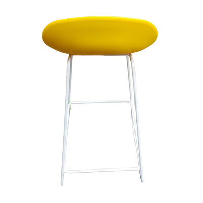 Silla Para Bar Pvc (Amarillo) Con Estructura De Metal