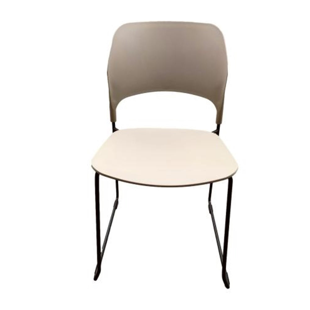 Silla De Pvc (Beige) Con Estructura De Metal