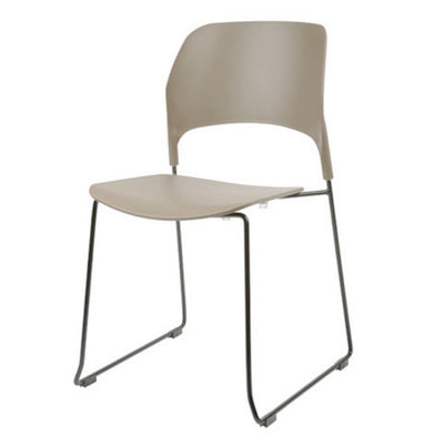 Silla De Pvc (Beige) Con Estructura De Metal