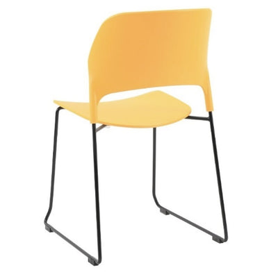 Silla De Pvc (Mostaza) Con Estructura De Metal