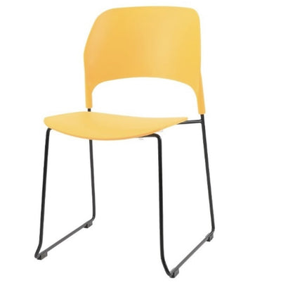 Silla De Pvc (Mostaza) Con Estructura De Metal