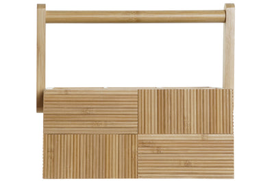 Portacubiertos Con 4 Compartimientos De Bambú
