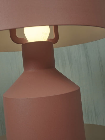 Lámpara De Mesa (Rosa) De Metal