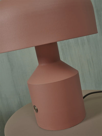 Lámpara De Mesa (Rosa) De Metal