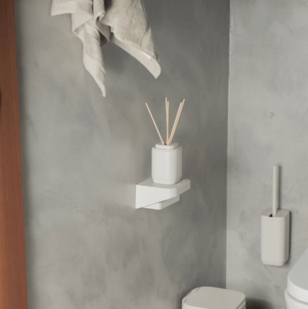 Soporte De Papel Higiénico (Blanco) Para Pared De Plástico