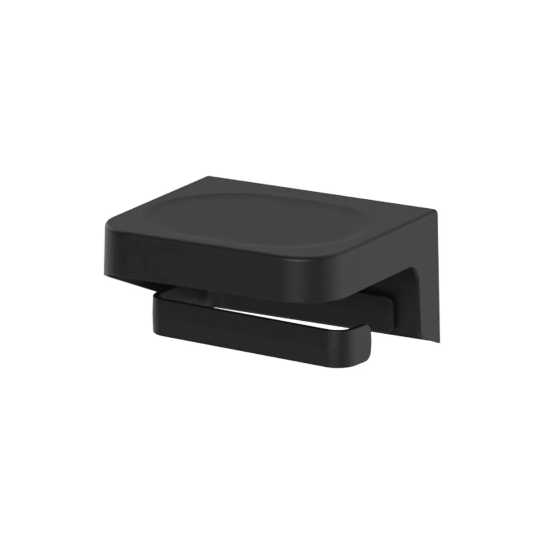 Soporte De Papel Higiénico (Negro) Para Pared De Plástico