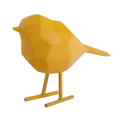 Ave Pequeña Decorativa (Amarillo) De Poliresina