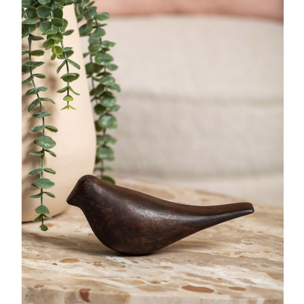 Pájaro Decorativo (Nogal) De Madera