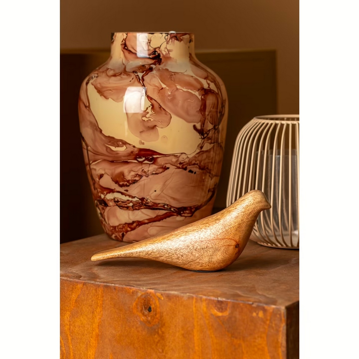 Pájaro Decorativo Color (Marrón) De Madera