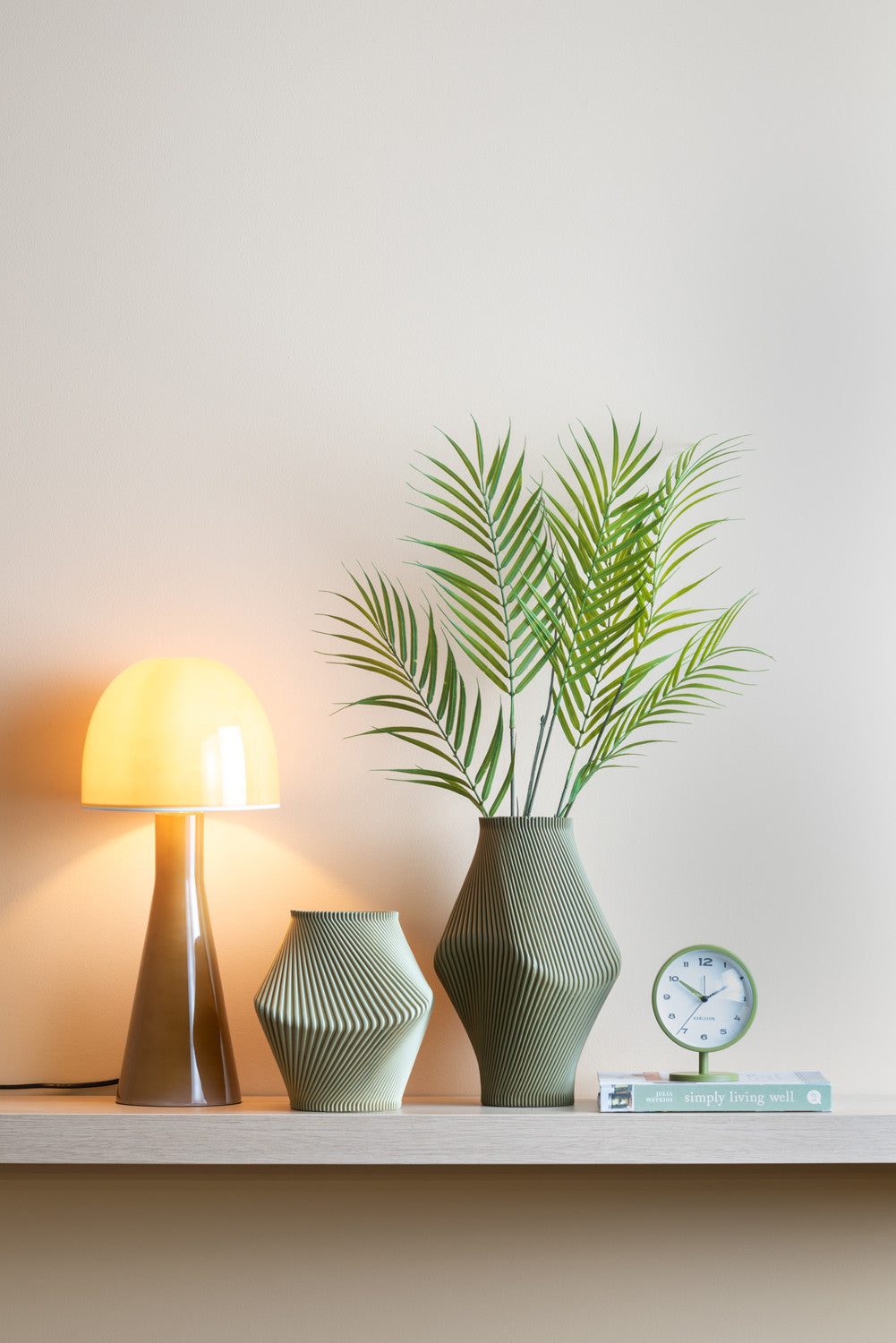 Florero Decorativo (Verde Petróleo) Grande De Poliresina