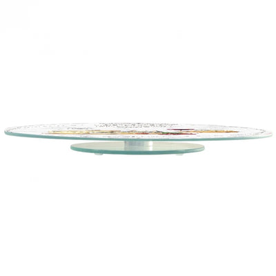Bandeja Redonda Giratoria Para Servir De Vidrio