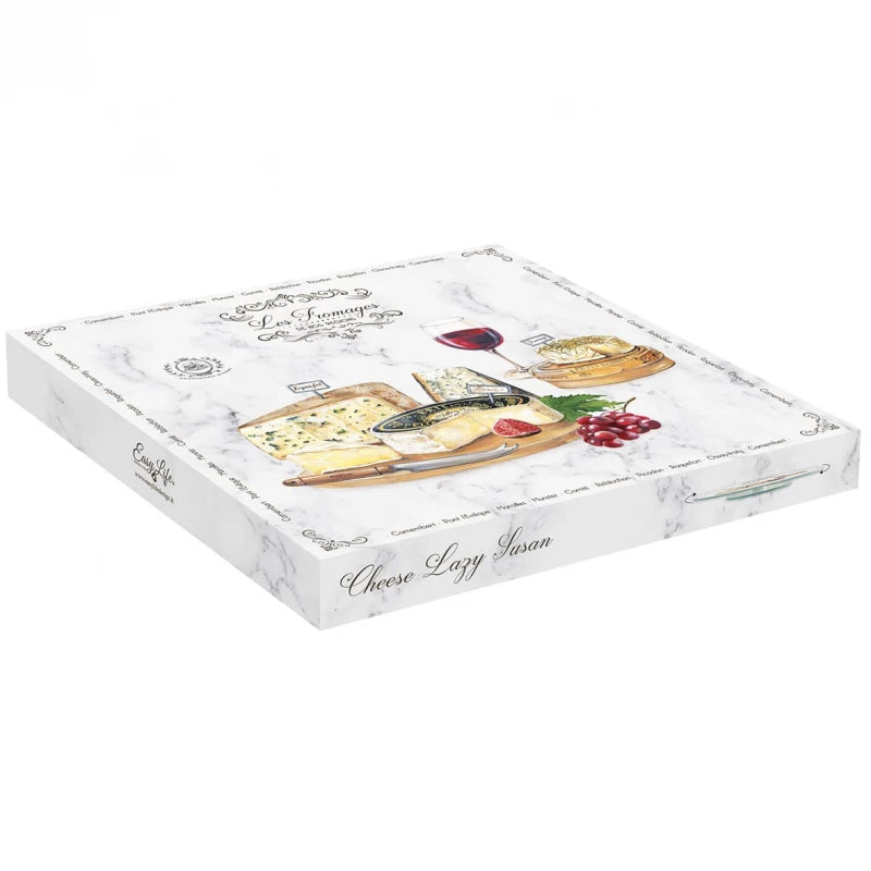 Bandeja Redonda Giratoria Para Servir De Vidrio