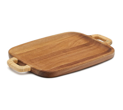 Tabla De Servir (Natural) Con Asas De Madera