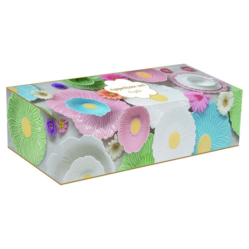 Set Bandeja Con 3 Bowl (Colores) De Porcelana