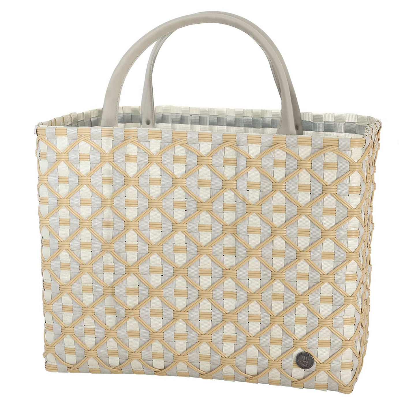 Bolso Para Playa (Gris/Beige) De Pvc