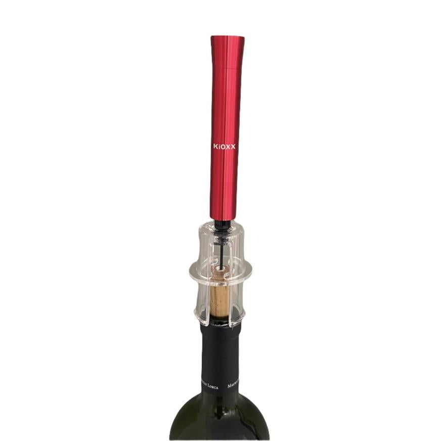 Sacacorcho De Aire Para Vino (Rojo) De Aluminio