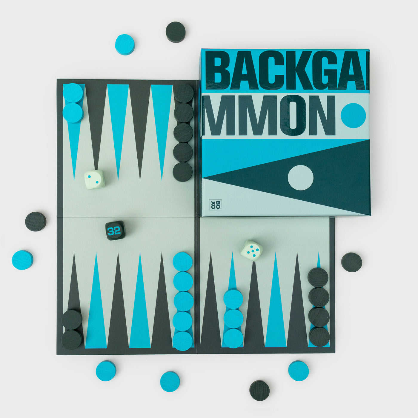 Set Juego Backgammon De Cartón Y Madera
