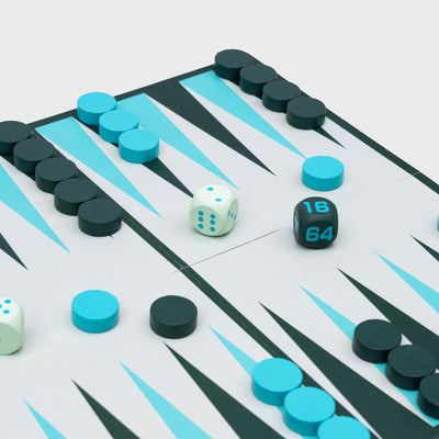 Set Juego Backgammon De Cartón Y Madera