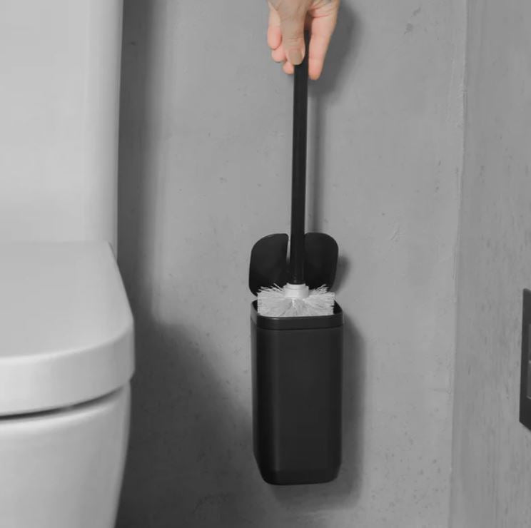 Cepillo De Baño (Negro) Para Pared De Plástico