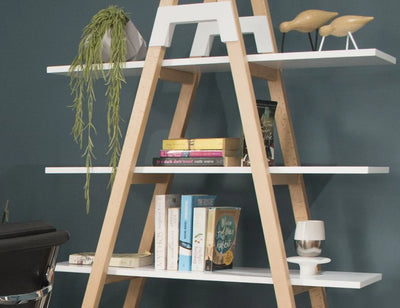 Estante 5 Niveles (Blanco) Estructura De Madera