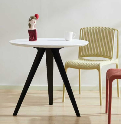 Mesa De Comedor (Blanco) Tablero Y Estructura De Madera