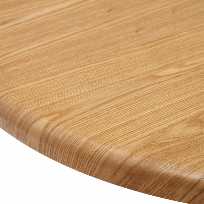 Mesa De Comedor Tablero Oval Color Natural Patas De Madera