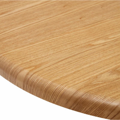 Mesa De Comedor Tablero Oval Color Natural Patas De Madera