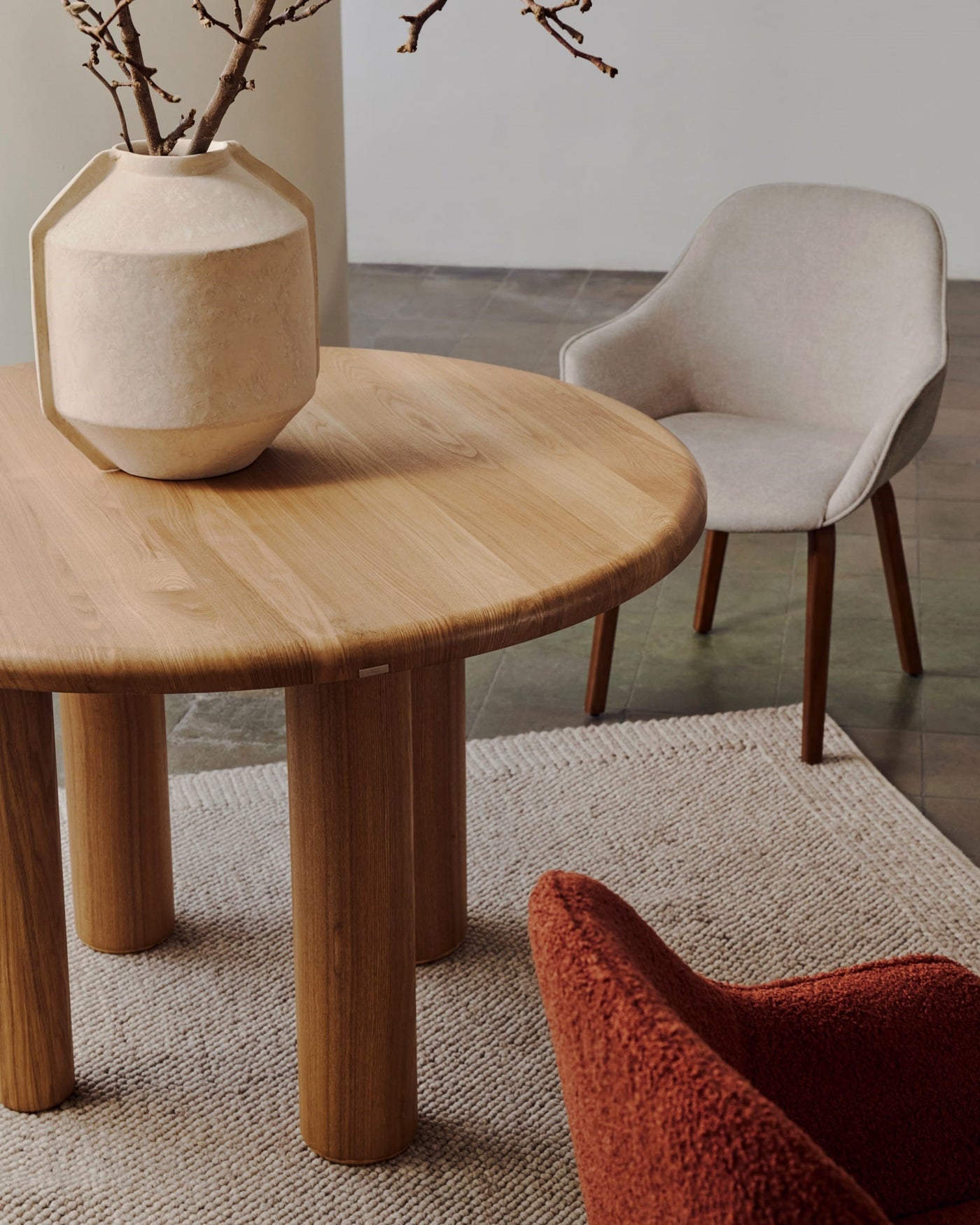 Mesa De Comedor Tablero Enchape (Natural) Estructura De Madera