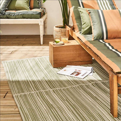 Alfombra Rectangular Diseños Verde Olivo De Poliéster