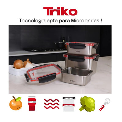 Contenedor Con Tapa 600 Ml De Acero