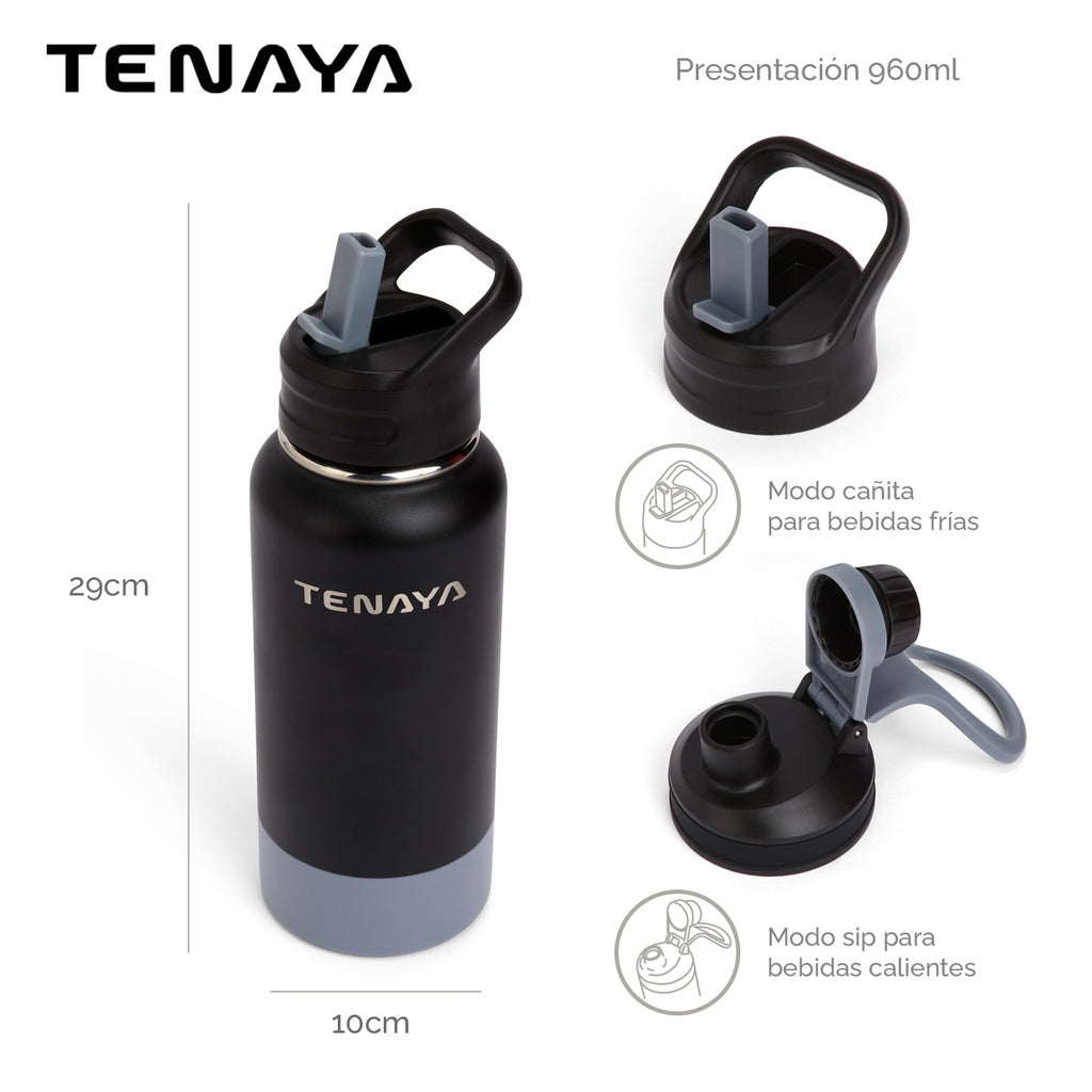 Botella (Negro) 710 Ml De Acero