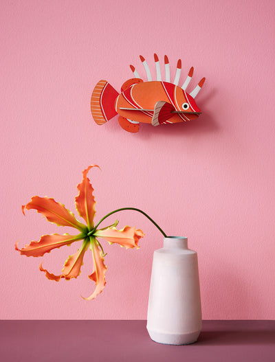 Pieza Decorativa De Pared (Pez León) De Papel