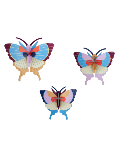 Set X 3 Piezas Decorativas De Pared (Mariposas) De Papel