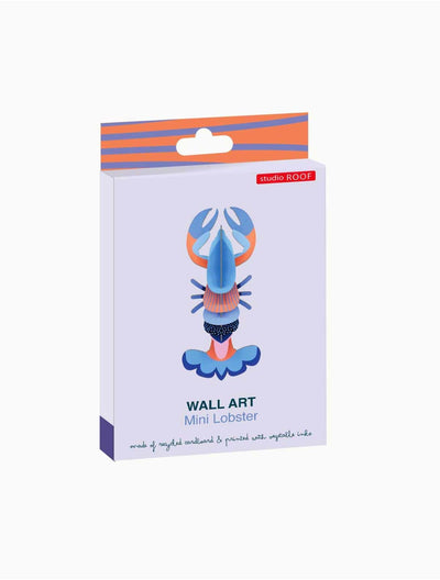 Pieza Decorativa De Pared (Camarón Azul) De Papel