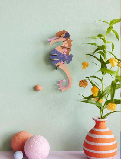 Pieza Decorativa De Pared (Caballito De Mar) De Papel