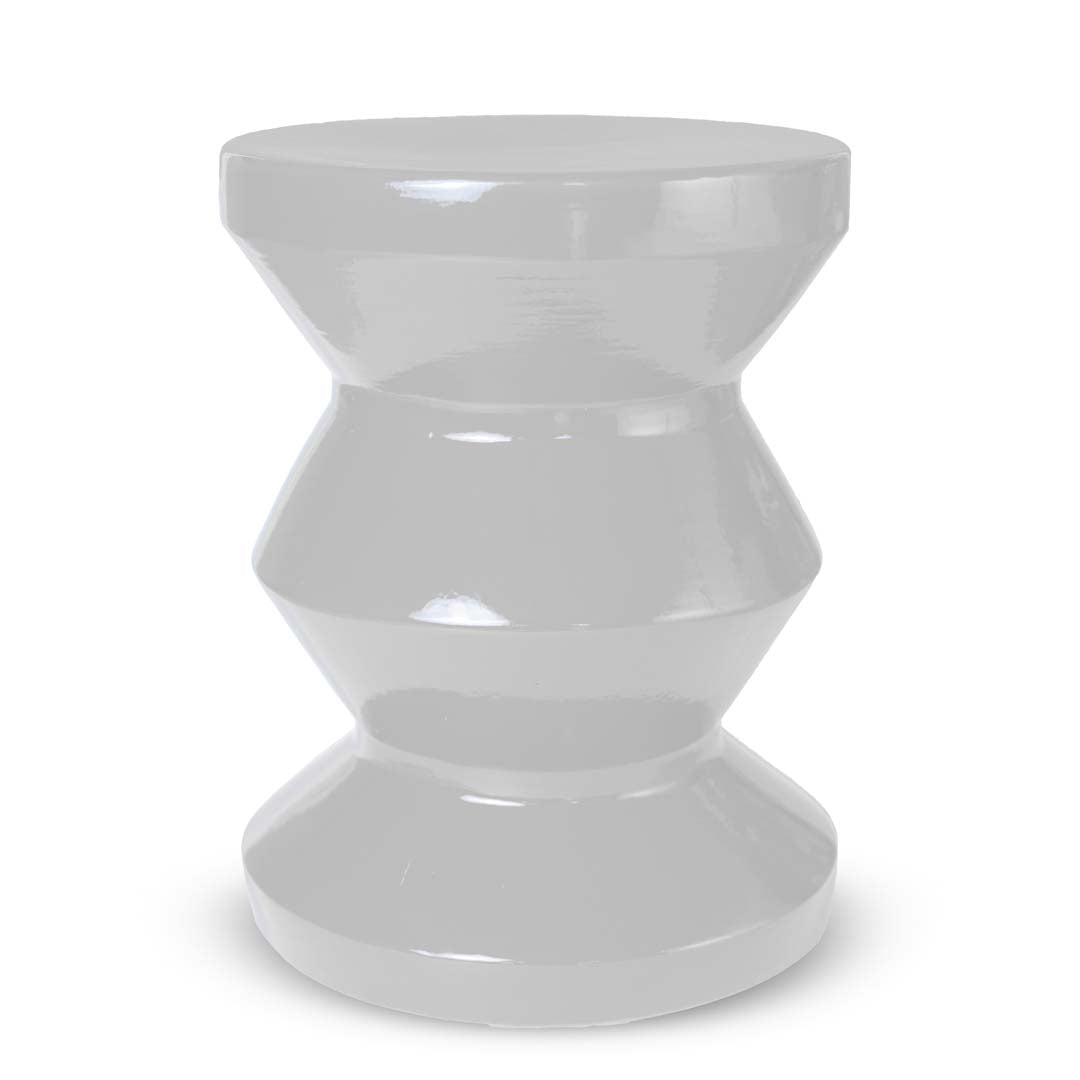 Banca Redonda Asiento (Blanco) De Cerámica