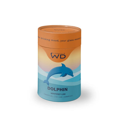 Jarra 1.5 Ltrs (Delfín) Con Asa Azul De Vidrio