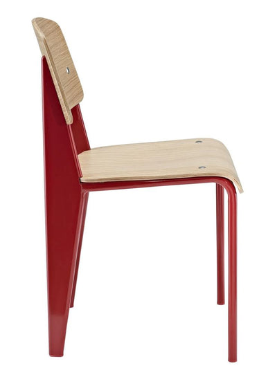 Silla De Comedor Espalda y Asiento De Madera Estructura De Metal