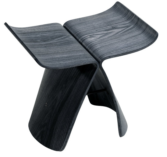 Banco Asiento Rectangular Color Negro De Madera