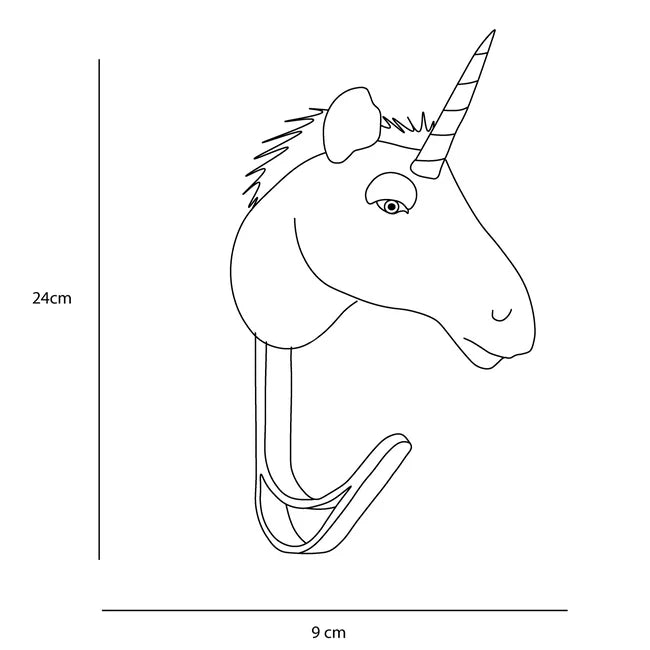 Perchero Para Dormitorio (Unicornio) De Madera