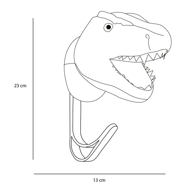 Perchero Para Dormitorio (Dinosaurio T-Rex) De Madera