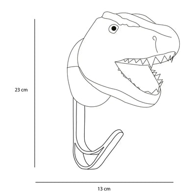 Perchero Para Dormitorio (Dinosaurio T-Rex) De Madera
