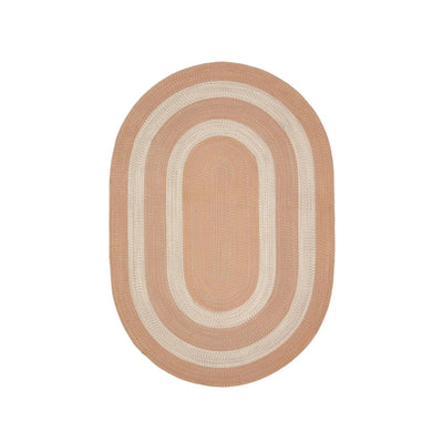 Alfombra Decorativa Forma Oval (Naranja) De Poliéster