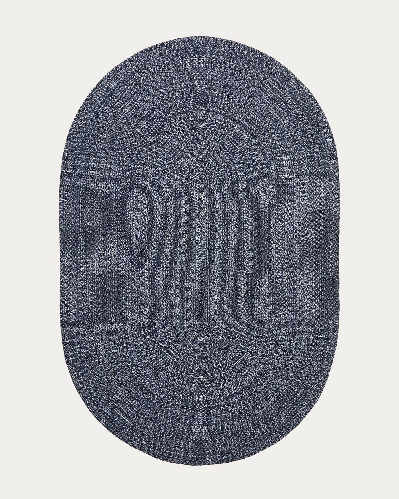 Alfombra Decorativa Forma Oval (Azul Marino) De Poliéster